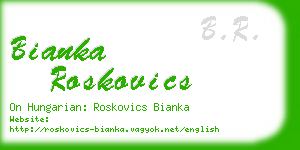 bianka roskovics business card